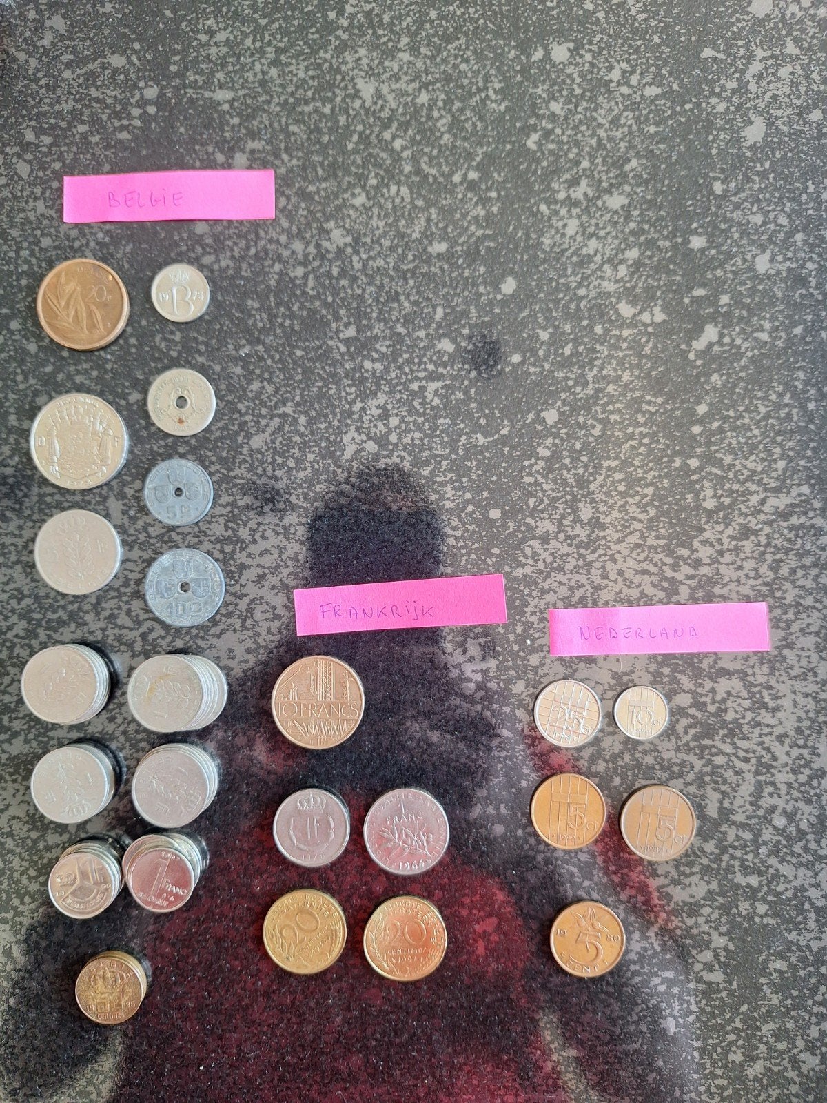 Verzameling munten, Ophalen, Munten