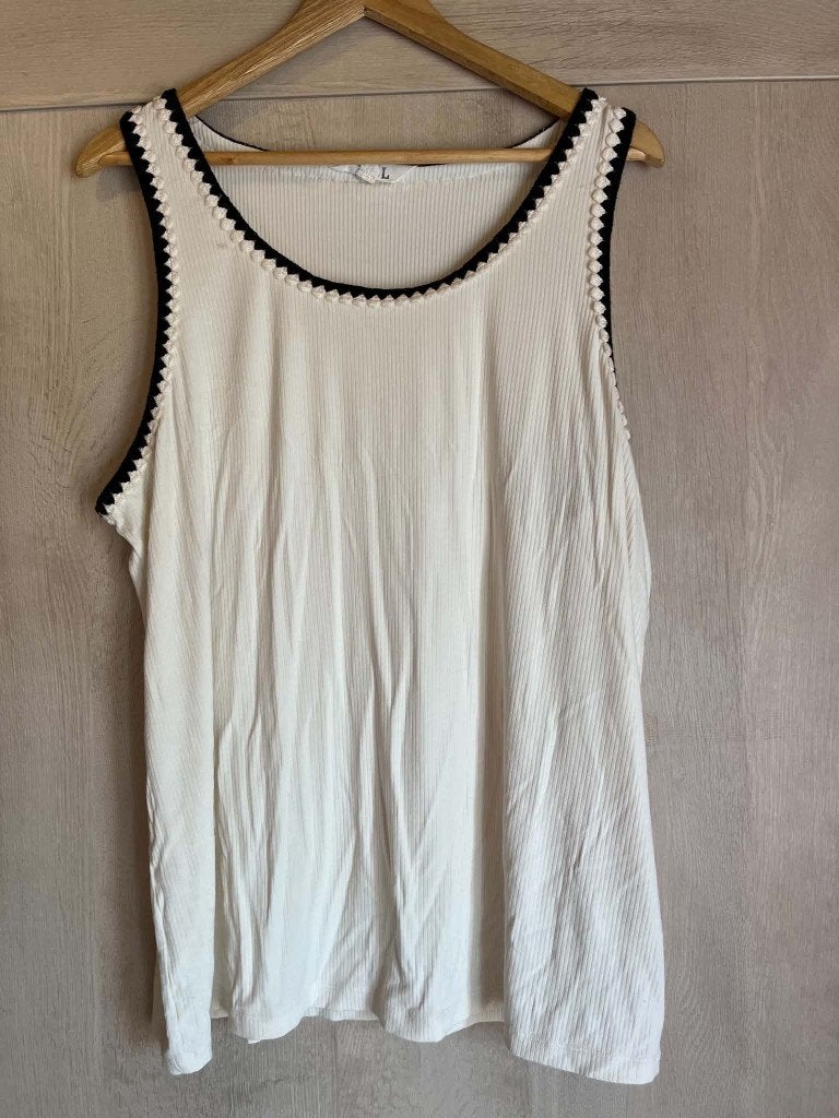 top msmode creme zwart xl amper gedragen, Zwart, Zo goed als nieuw, MS Mode, Shirt of Top