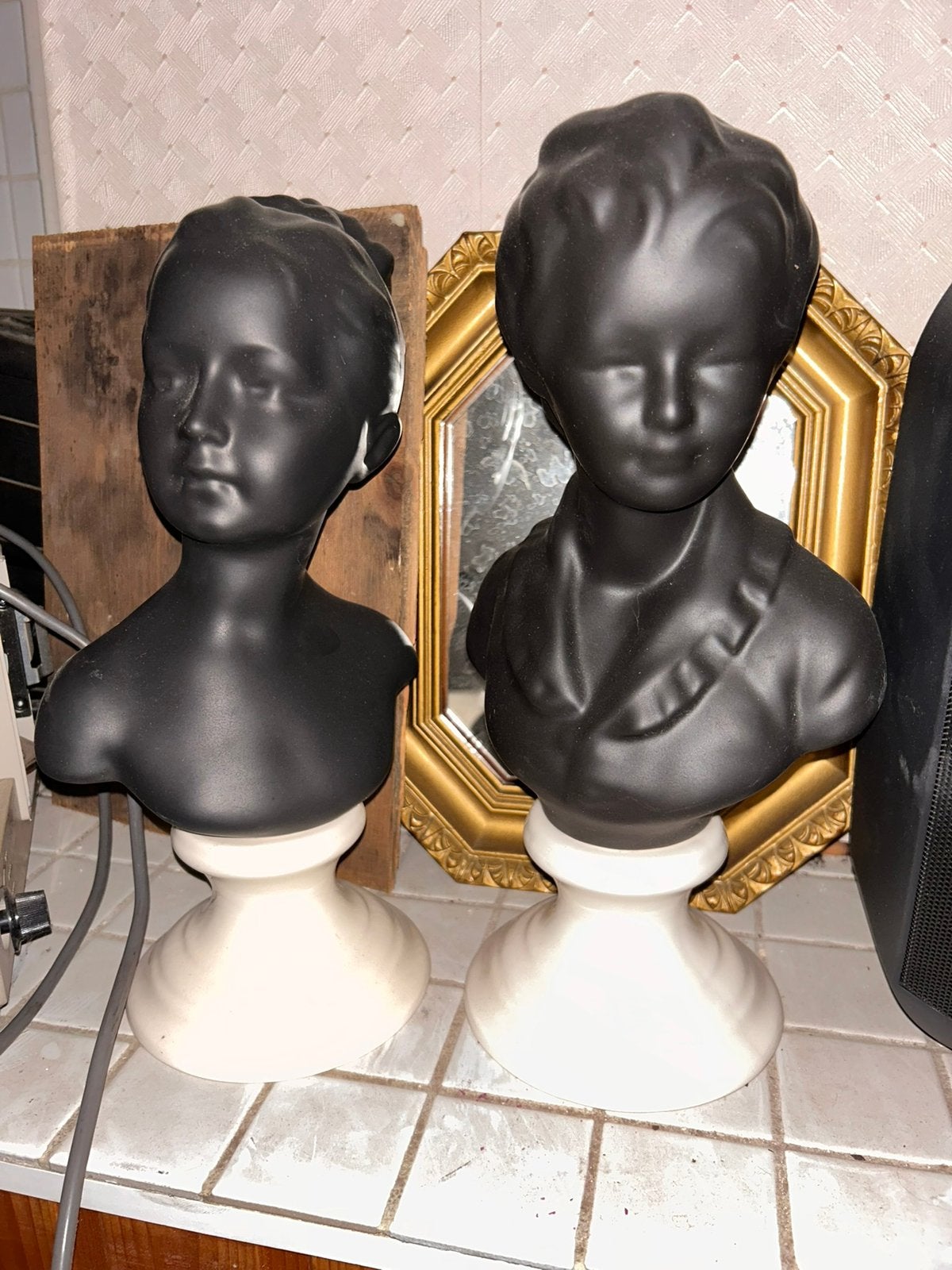 Koppel beelden, Maison & Meubles, Accessoires pour la Maison | Statues de Bouddha, Enlèvement, Comme neuf, Blanc