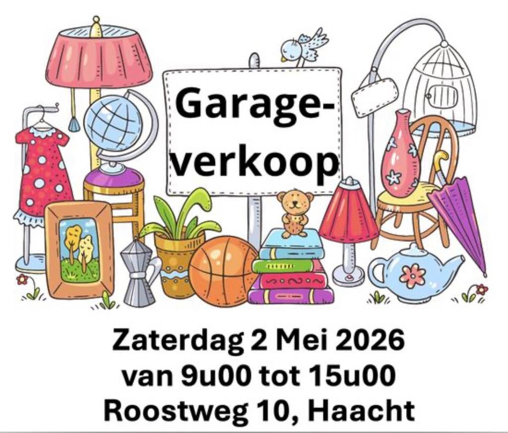 Vente de garage le samedi 2 mai 2026, Enlèvement, Comme neuf