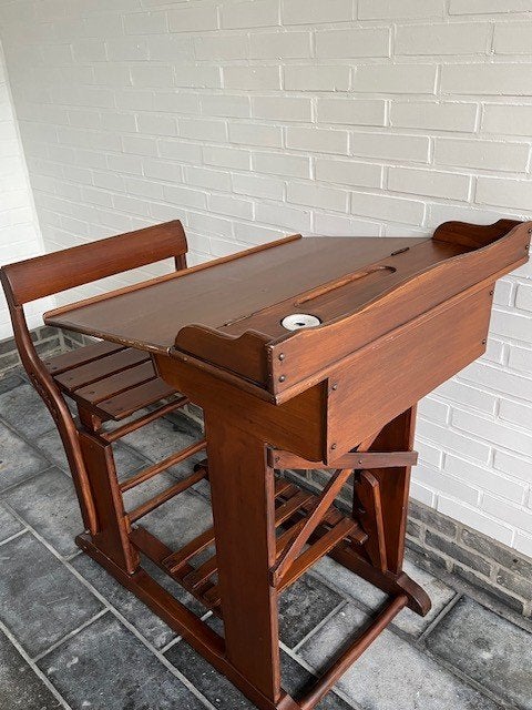 Vintage lessenaartje kinderen, Vintage, Enlèvement, Utilisé, Bureau enfant