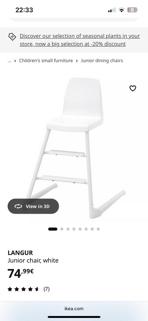 Chaise haute ikea eetstoel ikea kinderstoel chaise enfant, Enfants & Bébés, Chaises pour enfants, Enlèvement, Utilisé