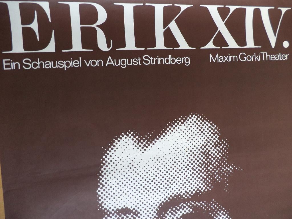 1973 XL originele theaterposter voor het toneelstuk Erik XIV, Antiek en Kunst, Ophalen