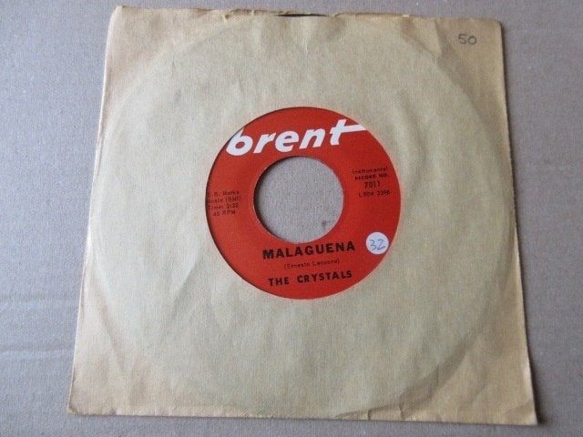 Vynil 45t  The Crystals  ‎– Malaguena / Gypsy Ribbon, Pressage original, Single, Utilisé, Pop