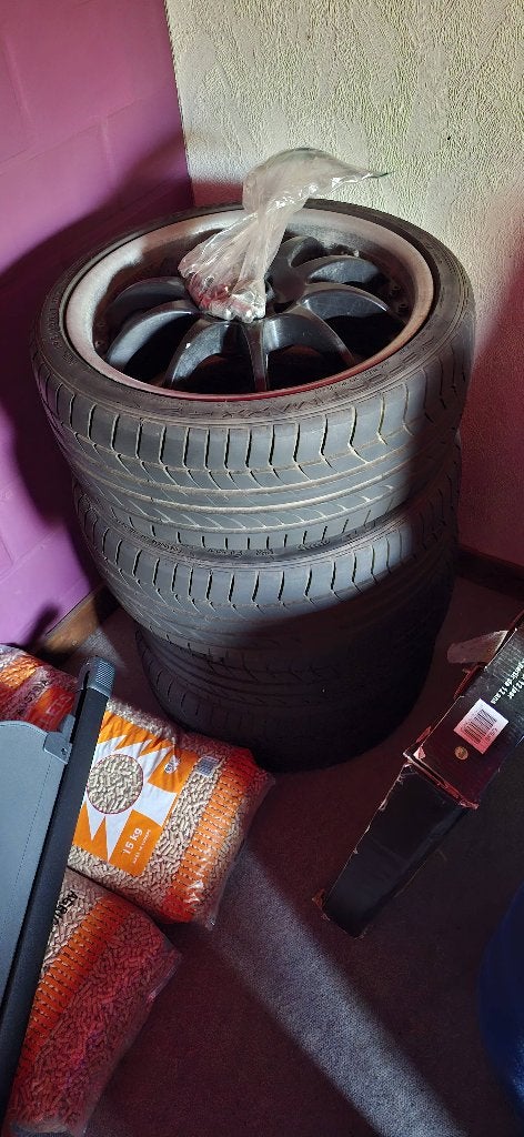 Autovelgen met dunlop banden, Autos : Pièces & Accessoires, Pneus & Jantes, Enlèvement ou Envoi, 17 pouces, Pneu(s)