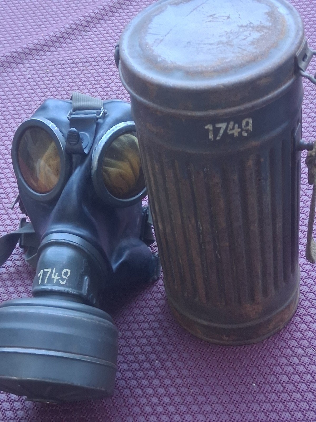 Masque à gaz allemand WO2 3 tons, Enlèvement ou Envoi