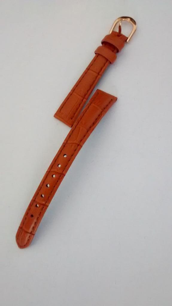 Horlogebandje leer camel goud 10 + 7,5 cm nieuw, Handtassen en Accessoires, Ophalen of Verzenden, Nieuw, Overige materialen, Leer