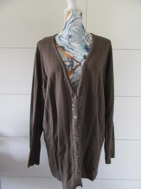 Bruin jasje - vestje met knoopjes - dames - Gelco, Bruin, Gelco, Maat 46/48 (XL) of groter, Ophalen of Verzenden