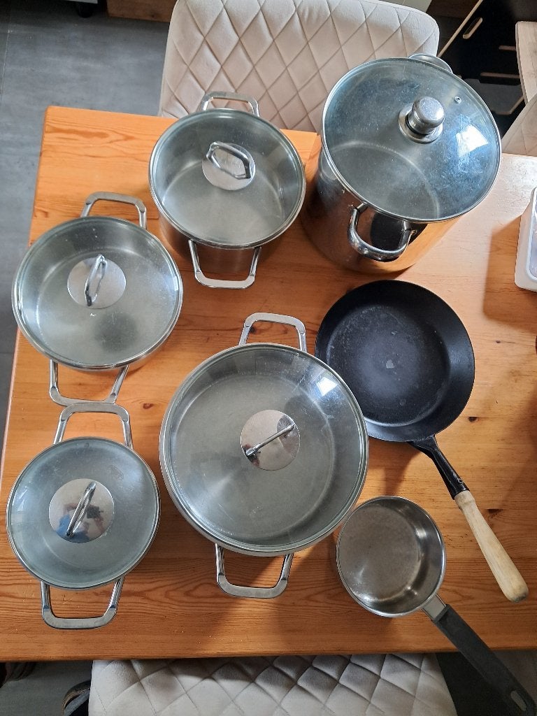 Fissler pannenset geschikt voor gas, Ophalen, Gebruikt, Pannenset