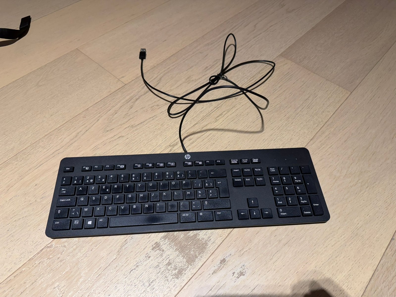 HP toetsenbord bedraad zwart AZERTY, Computers en Software, Toetsenborden, Ophalen, Azerty, Zo goed als nieuw, Bedraad