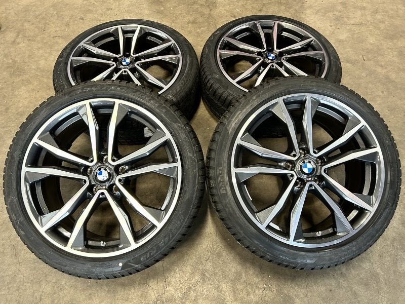 19 inch originele M velgen + winterbanden BMW X1 F48 X2 F39, Neuf, Pneus et Jantes, Pneus hiver, -