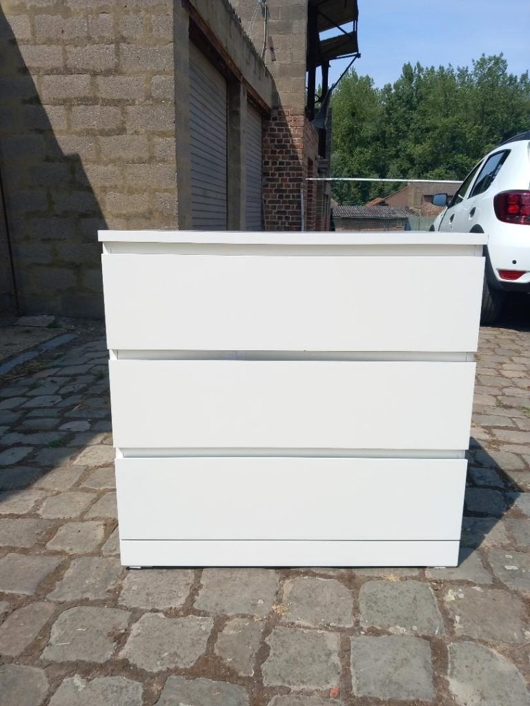 Witte ladekast (Ikea), Huis en Inrichting, Ophalen, Overige materialen, 50 tot 100 cm, Zo goed als nieuw
