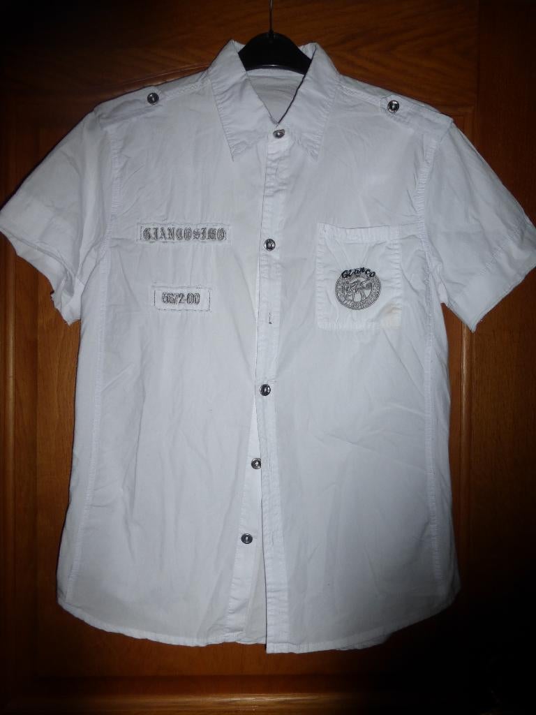Wit shirt met korte mouwen: 5€, Ophalen of Verzenden, Zo goed als nieuw, Wit