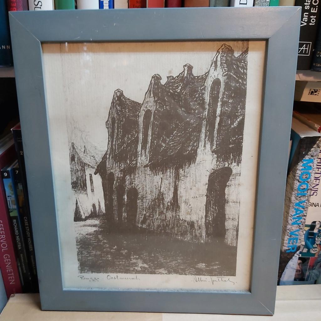 Albert Goethals Brugge 6 ingekaderde werken 29 x 36 cm, Antiek en Kunst, Ophalen of Verzenden