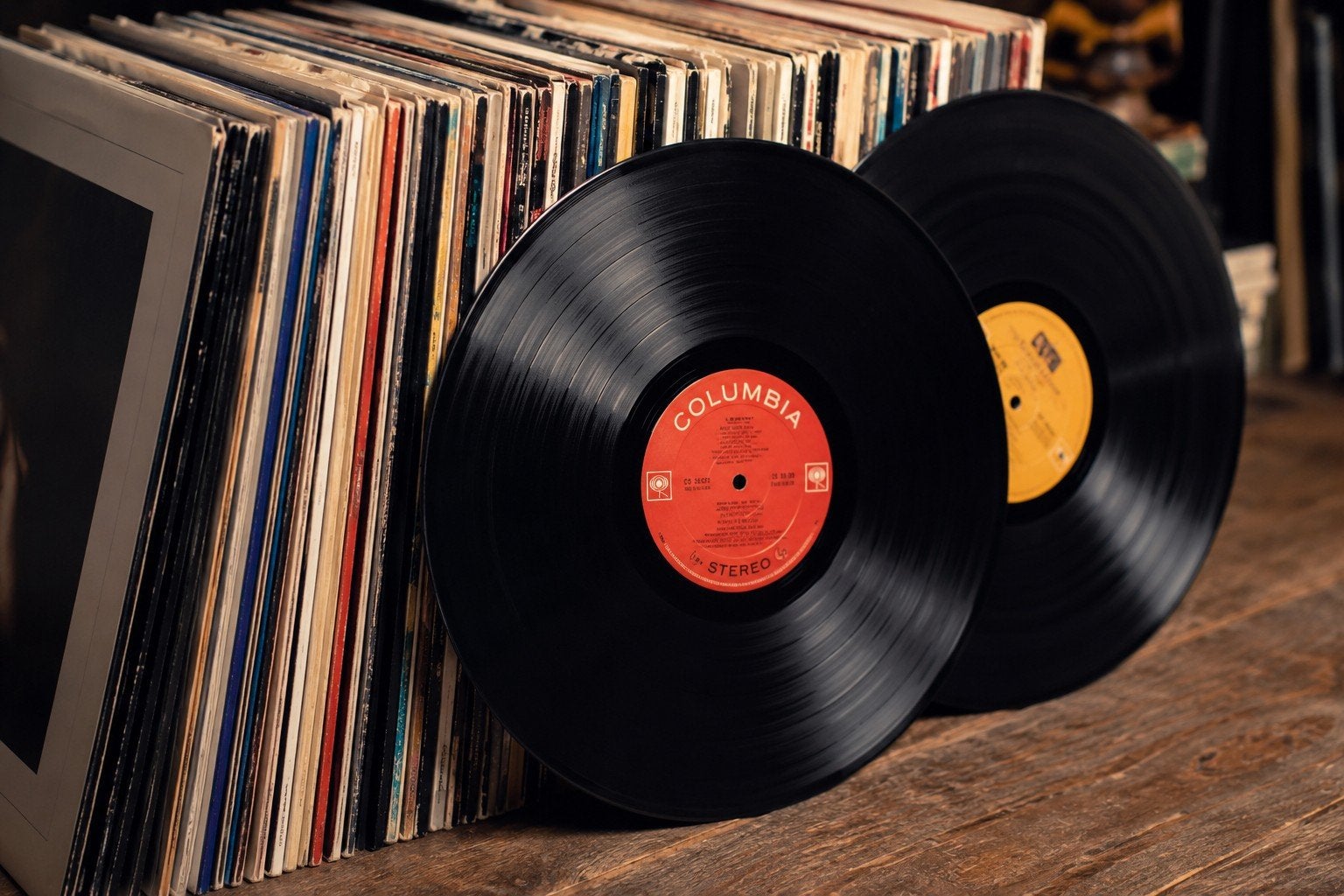 Vinyl langspeelplaten, Ophalen