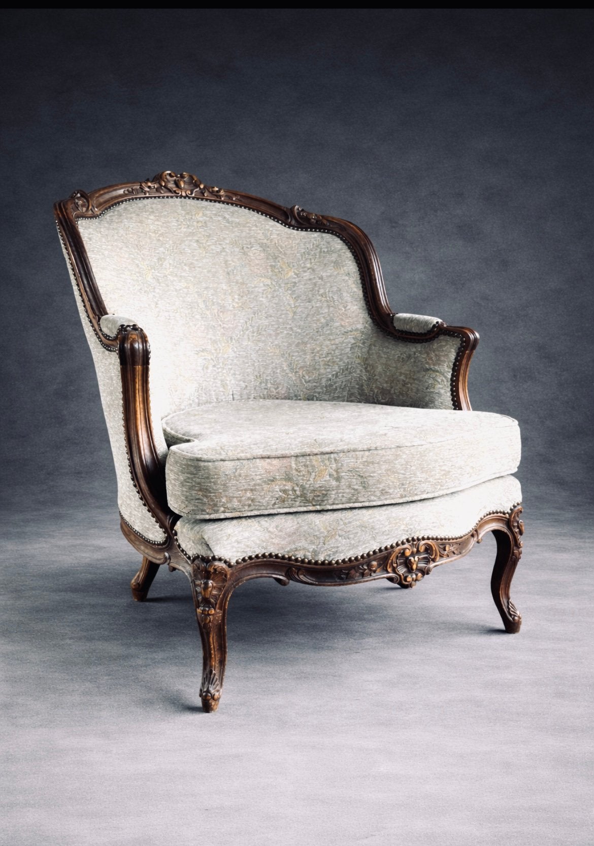 Bergere/Fauteuil  authentique style rococo du XIXe siècle, Enlèvement