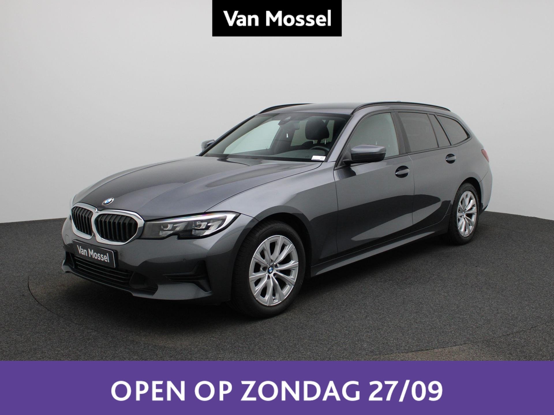 BMW 3 Reeks Touring 318d (100 kW) TREKHAAK | LEDER + zetelve, Auto's, Zwart, Bedrijf, 5 deurs, 133 g/km