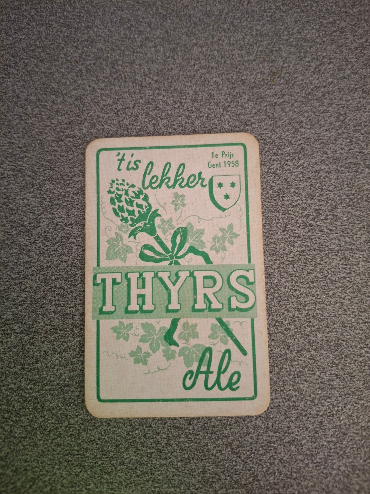 Oude speelkaart thyrs ale baasrode, Verzamelen, Ophalen of Verzenden