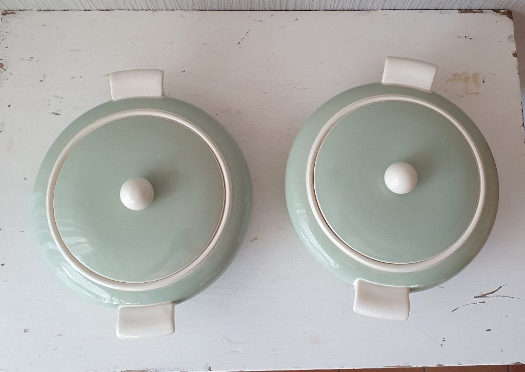 Twee vintage Villeroy-Boch dekselschotels 1947-1956, Huis en Inrichting, Keuken | Servies, Keramiek, Villeroy & Boch, Vintage