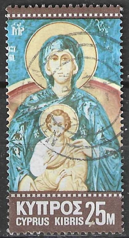 Cyprus 1970 - Yvert 334 - De Maagd en het Kind  (ST), Verzenden, Gestempeld