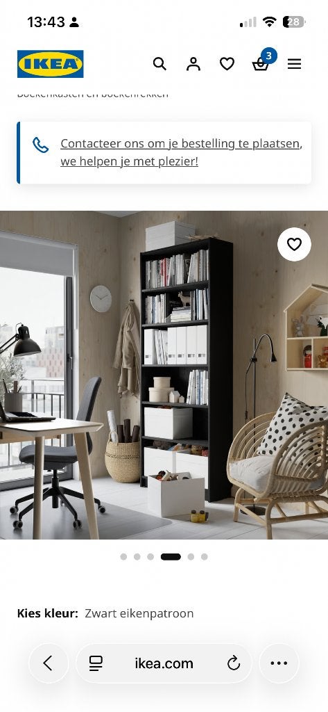 Boekenkast Ikea BILLY ongeopend, Huis en Inrichting, Ophalen, Met plank(en), 200 cm of meer, Nieuw