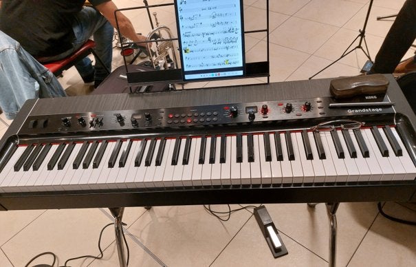 KORG Grand Stage,  digitale stagepiano, Muziek en Instrumenten, Ophalen, Zwart, Digitaal, Zo goed als nieuw