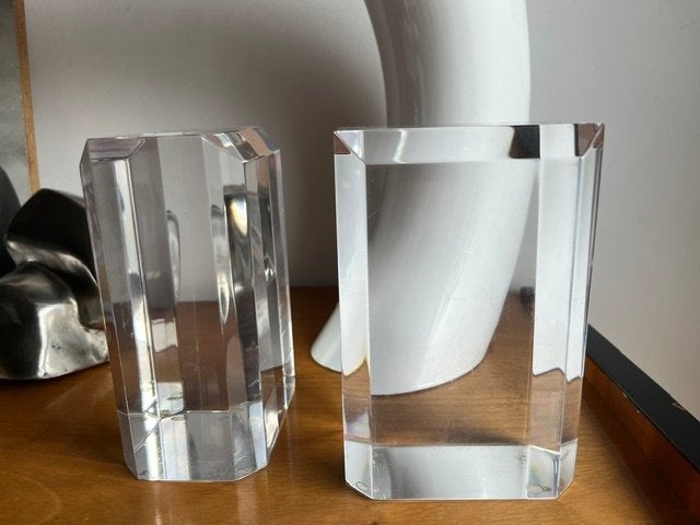 Vintage Ritts Astrolite Lucite boekensteunen, Ophalen
