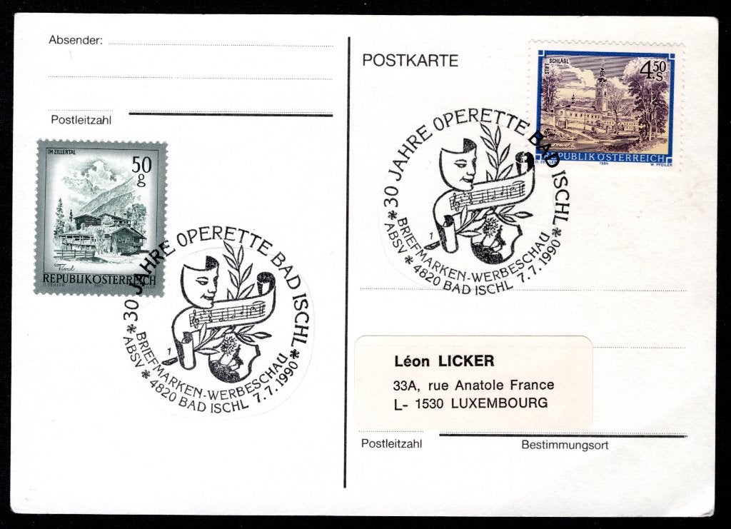 OOSTENRIJK Yt. 1607 Postkaart 1984, Postzegels en Munten, Postzegels | Europa | Oostenrijk, Verzenden, Gestempeld