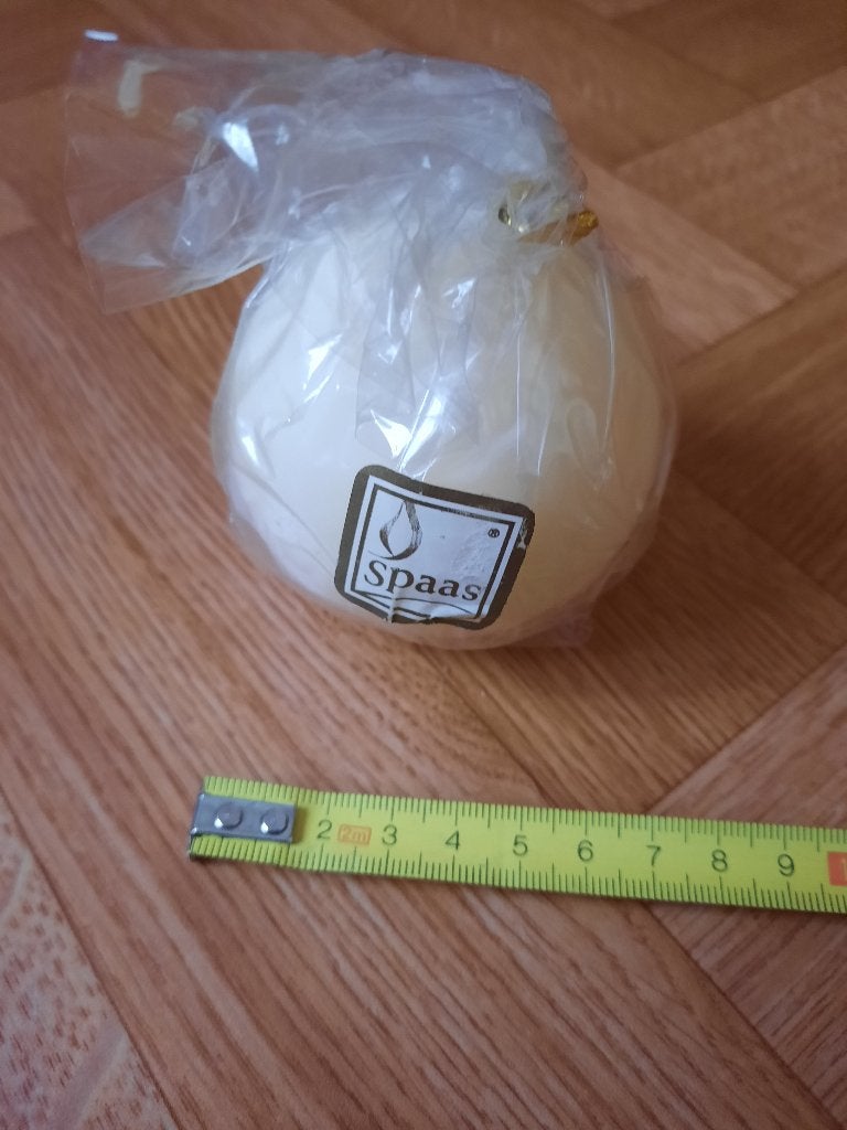 nieuwe witte bol kaars van spaas, Ophalen of Verzenden, Nieuw, Kaars