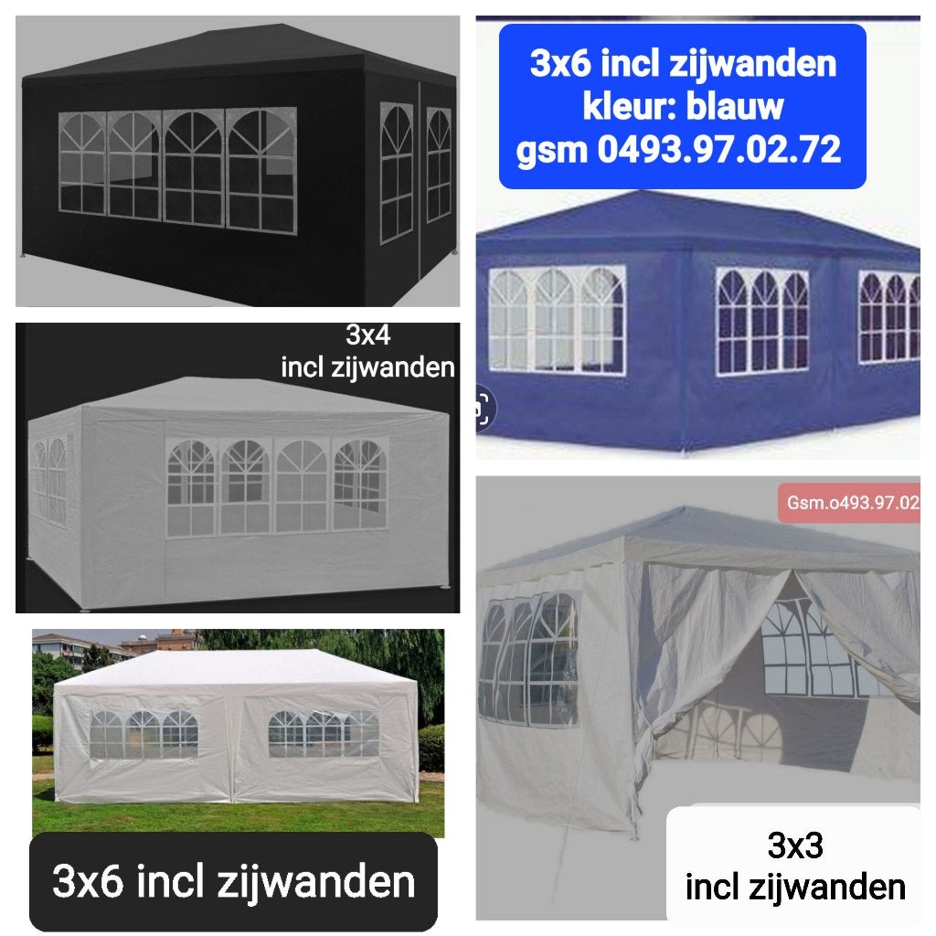 partytenten in verschillende maten NIEUW, Tuin en Terras, Ophalen, Nieuw