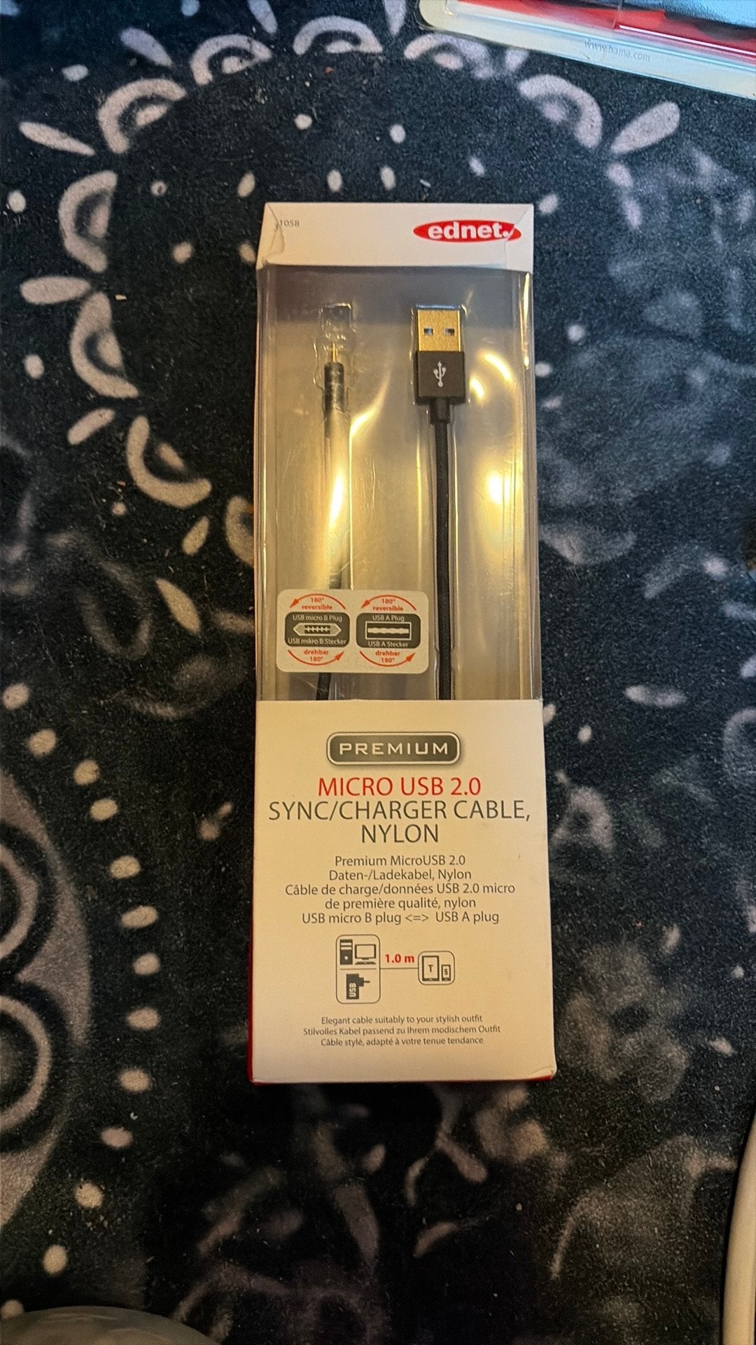micro usb 2.0 sync charger cable nylon, Ophalen of Verzenden