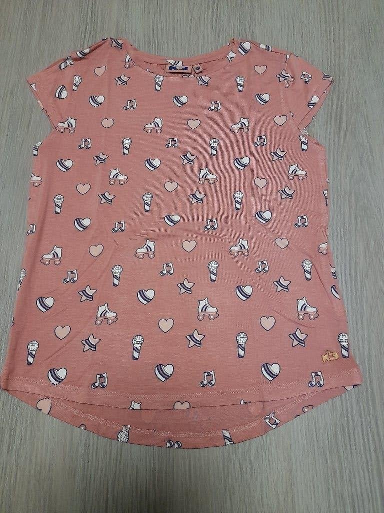 Roze T-shirt K3 140, Meisje, K3, Ophalen of Verzenden, Zo goed als nieuw