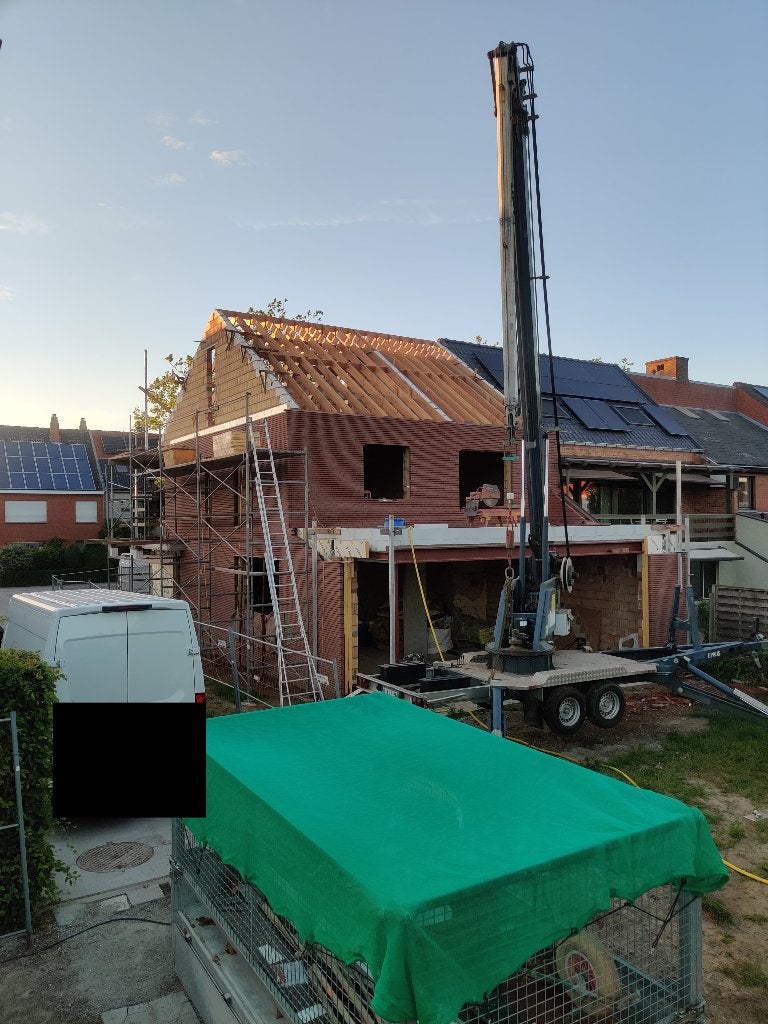 Gegalvaniseerde bouw steiger / Bouw stelling, Bricolage & Construction, Enlèvement, Utilisé, Échafaudage de façade, 5 mètres de hauteur ou plus