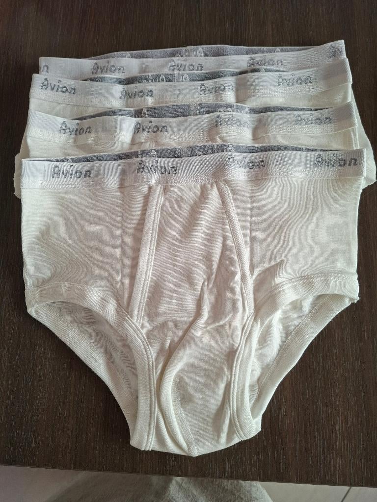 9 nieuwe Avion witte onderbroeken heren 48/M, Enlèvement, Blanc, Avion, Slip