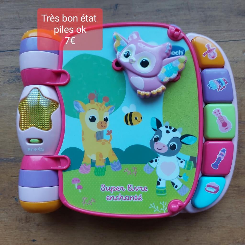 Vtech Super livre enchanté interactif rose, Enlèvement, Comme neuf, 6 mois à 2 ans