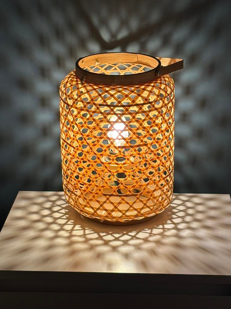 2 lampes chevet bambou La Redoute - Mod. ISKA Coll actuelle., Ophalen of Verzenden, Gebruikt