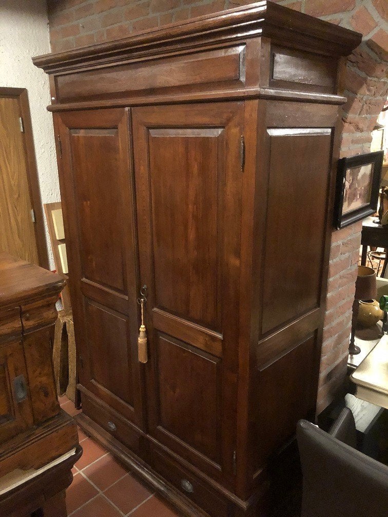 NIEUWE massief teakhouten linnen kast koloniale halkast, Ophalen, Nieuw, Bruin, Hout