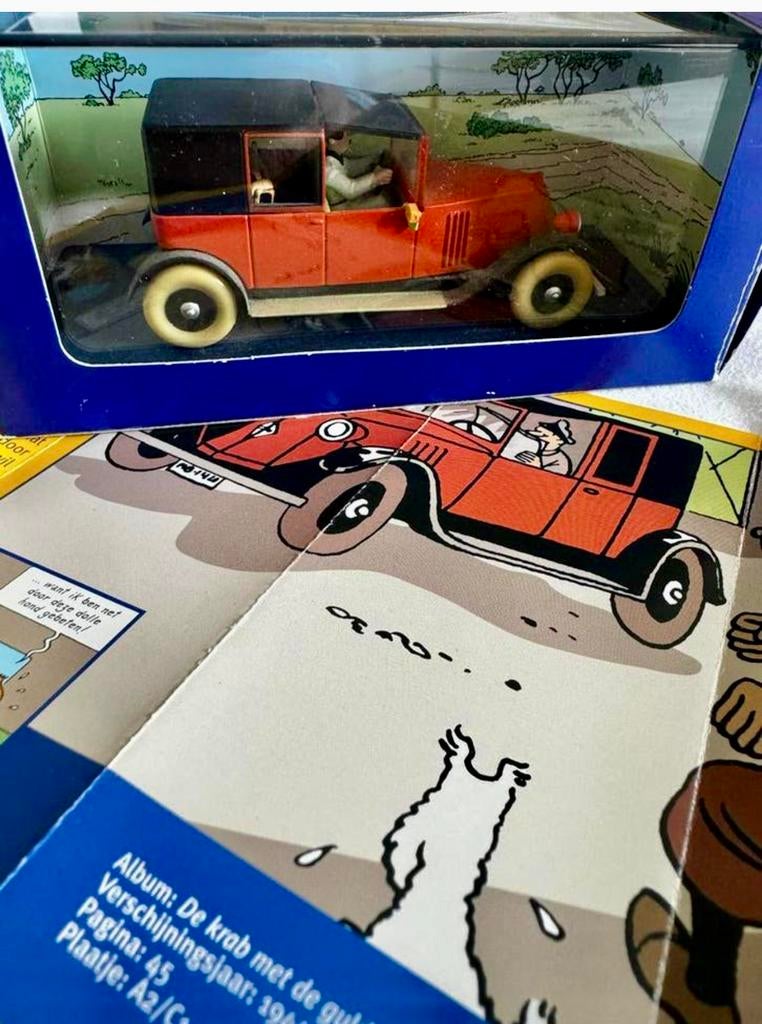 Kuifje auto 1:43 de Renault taxi uit crab met gulden scharen, Enlèvement ou Envoi, Tintin, Comme neuf