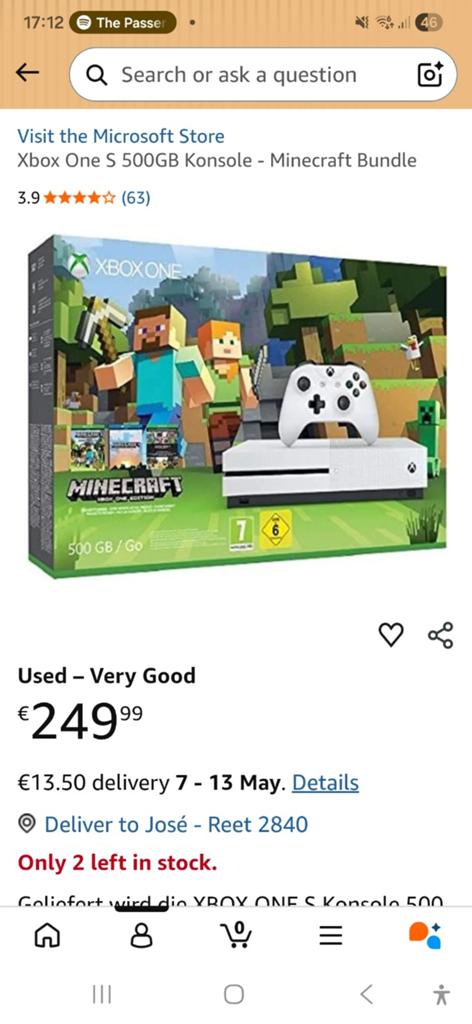 Xbox one S met 10 spellen, Games en Spelcomputers, Ophalen, Xbox One