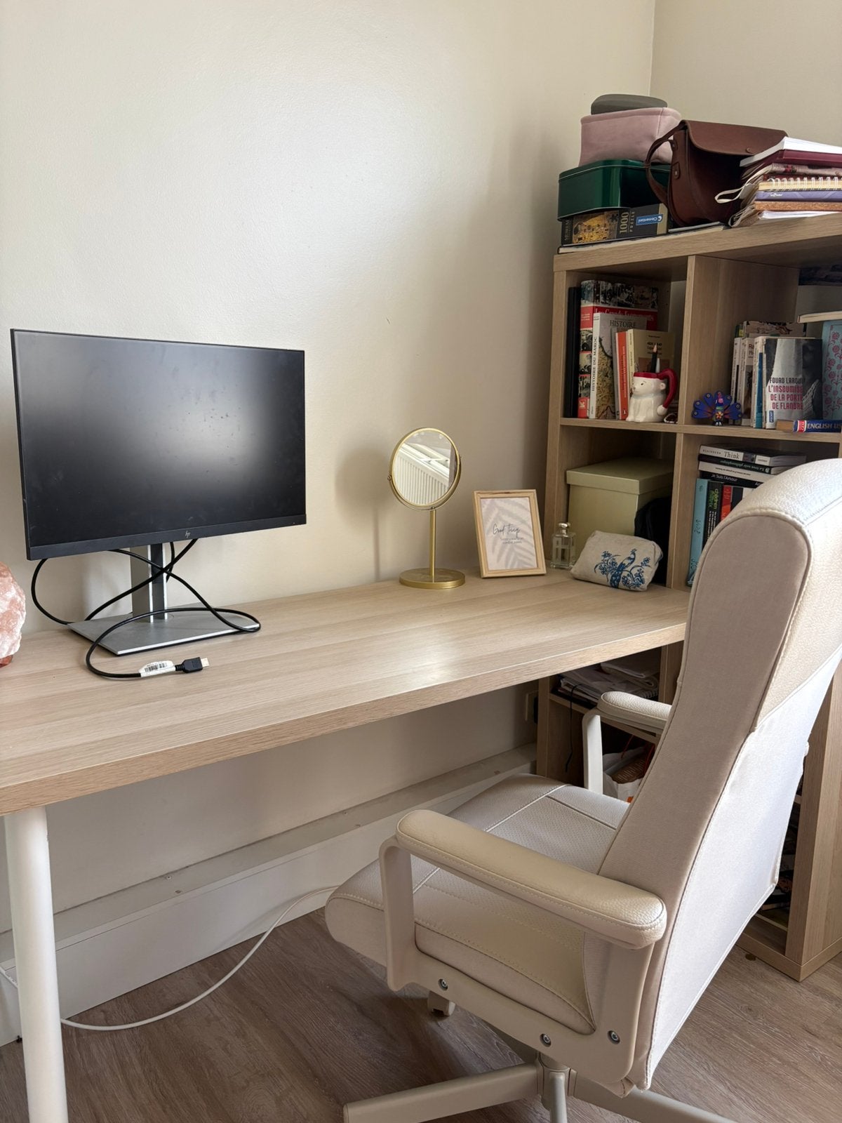 bureau en bureaustoel, Enlèvement, Comme neuf, IKEA