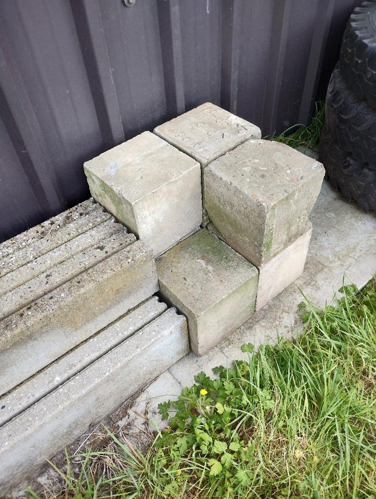 Beton blokken, Ophalen, Gebruikt, Beton