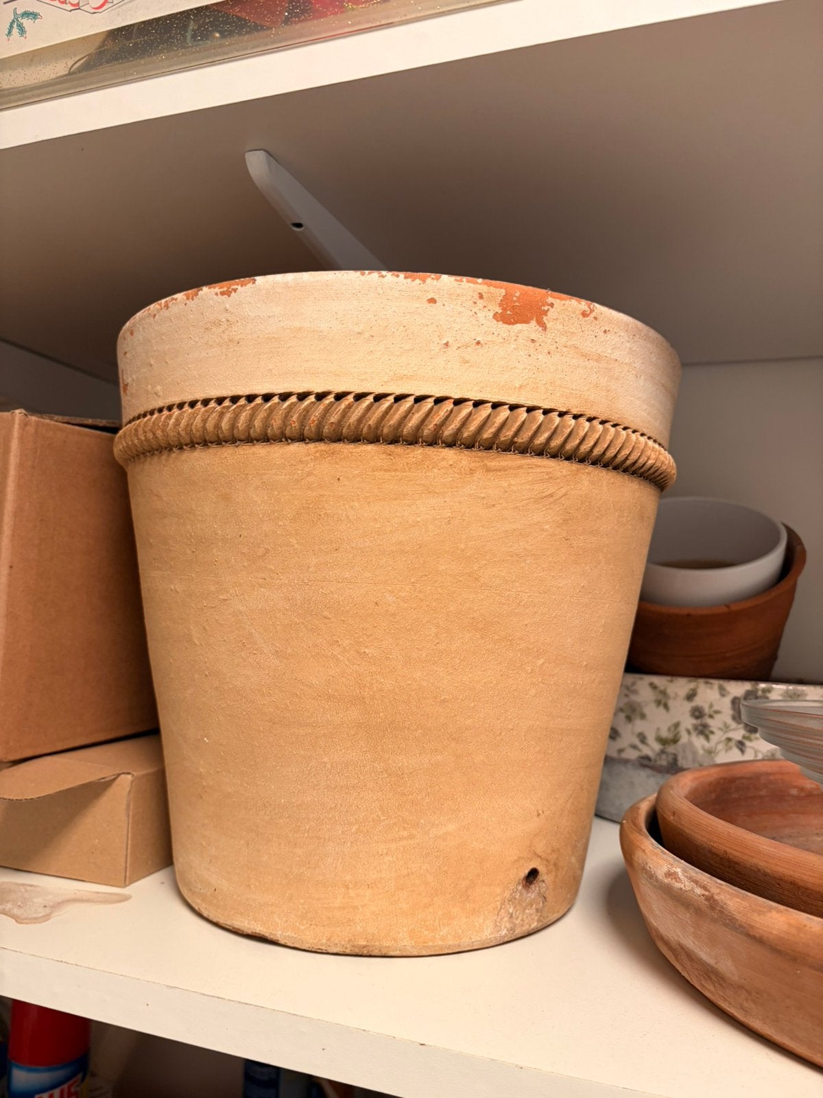 Bloempot terracotta, Ophalen, Zo goed als nieuw, Terracotta