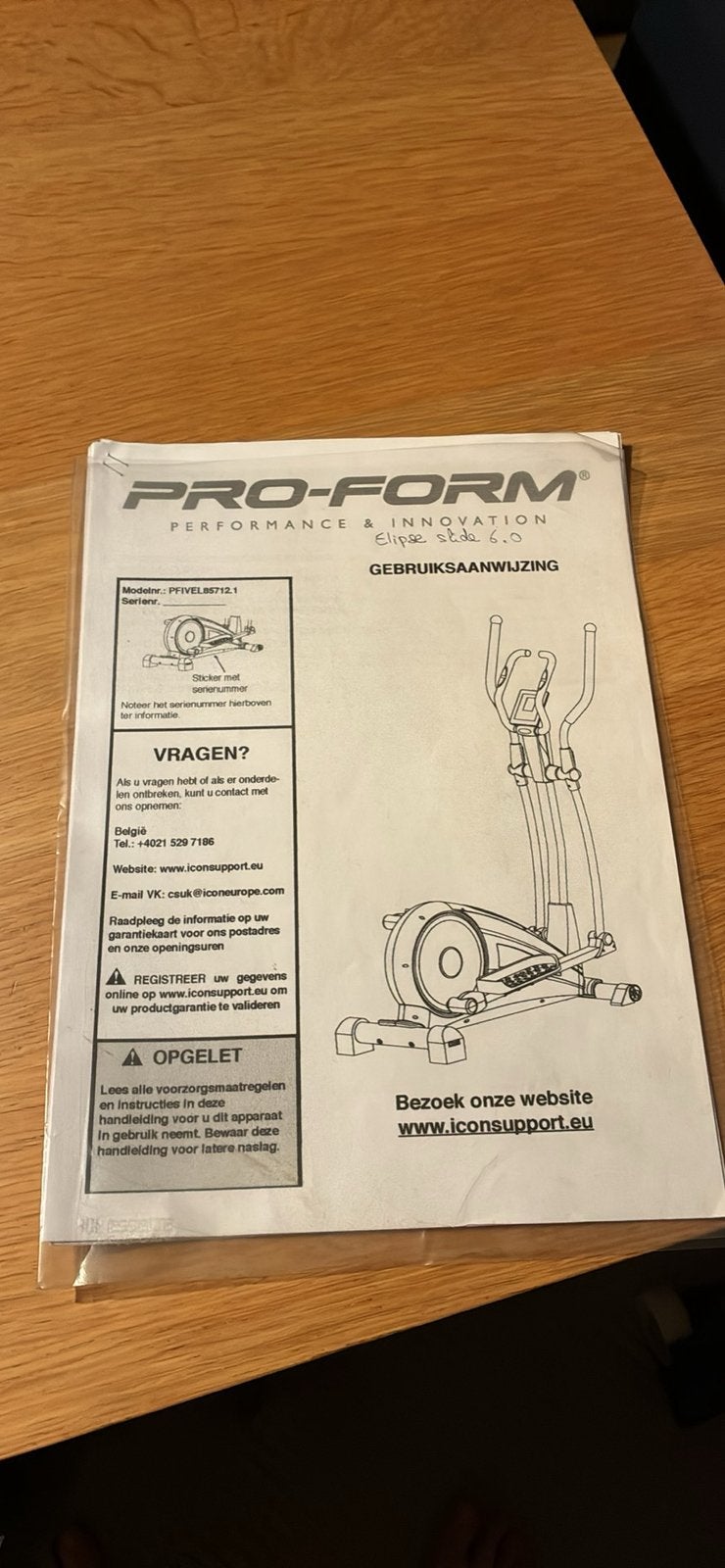 Pro Form crosstrainer, Sports & Fitness, Enlèvement, Utilisé