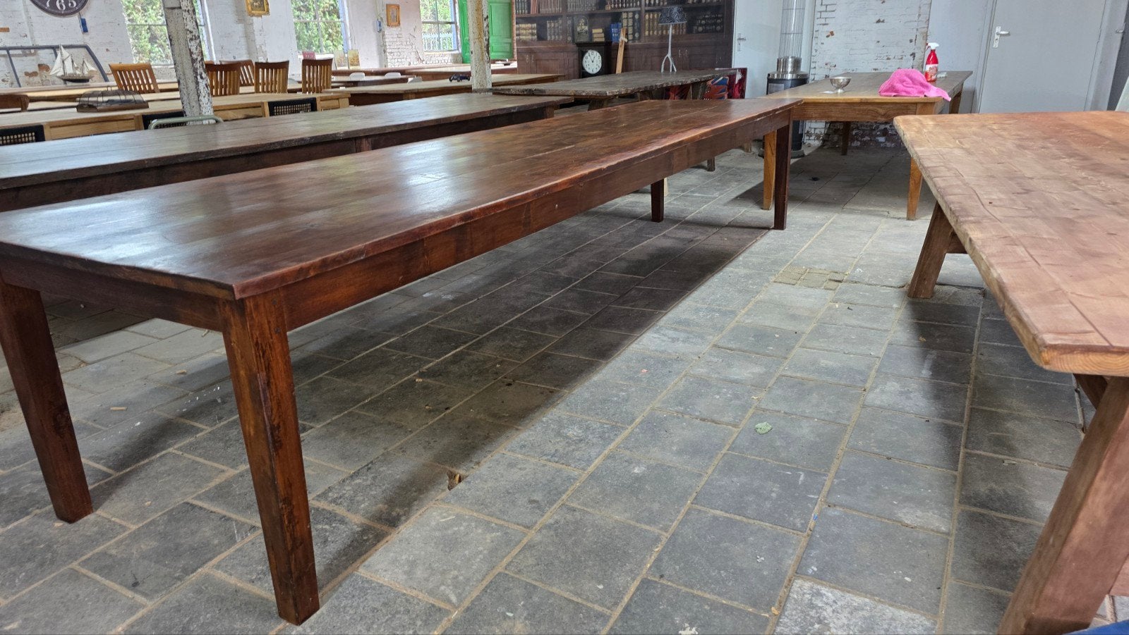 14 persoons boeren tafel 400 cm lang, Ophalen of Verzenden, Gebruikt