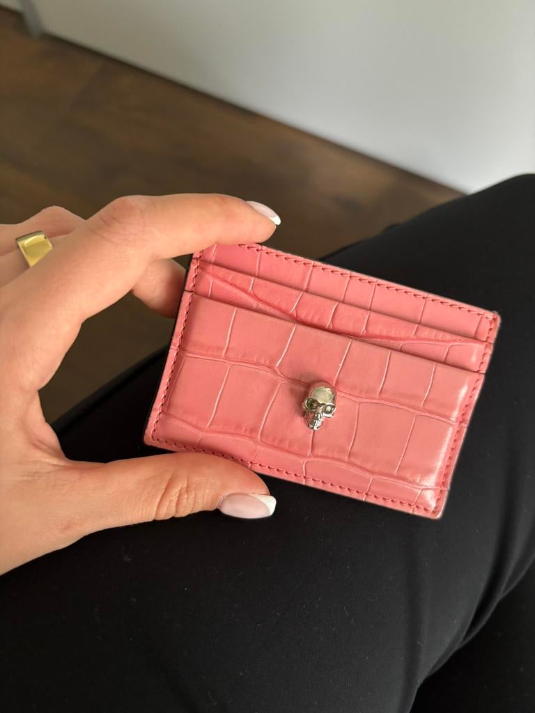 Porte-cartes rose Alexander McQueen, Enlèvement, Comme neuf, Rose