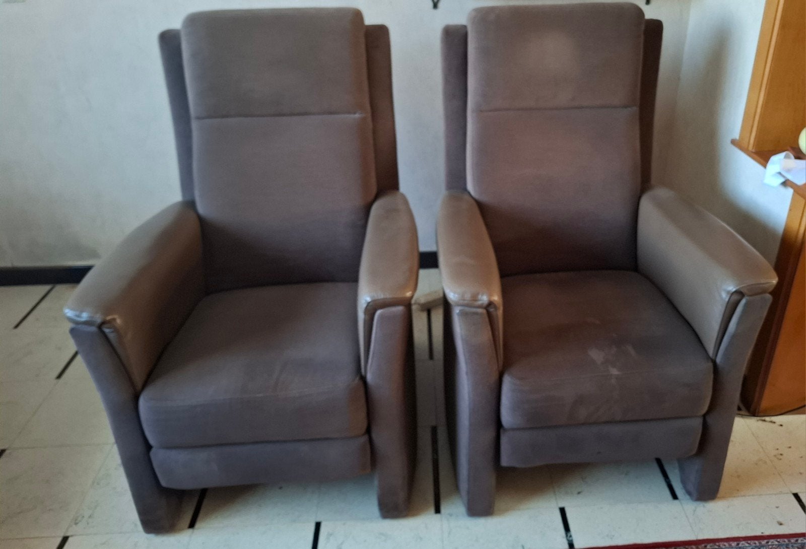 Set van 2 Elektrische Relaxzetels, Maison & Meubles, Fauteuils, Cuir, Tissus, Enlèvement