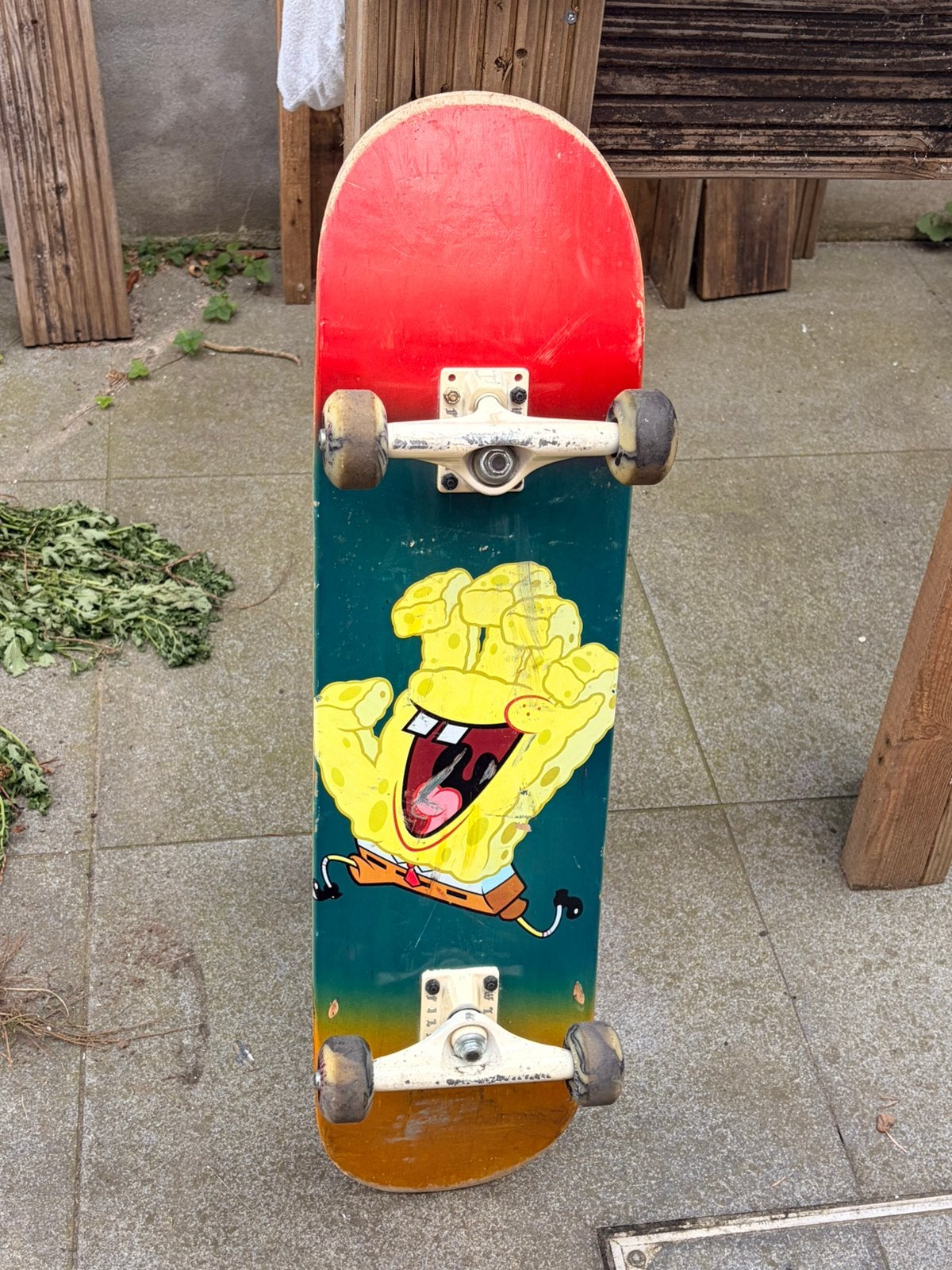 Santa cruz x Spongebob skateboard 8.0’’, Sport en Fitness, Skateboarden, Ophalen, Gebruikt, Skateboard