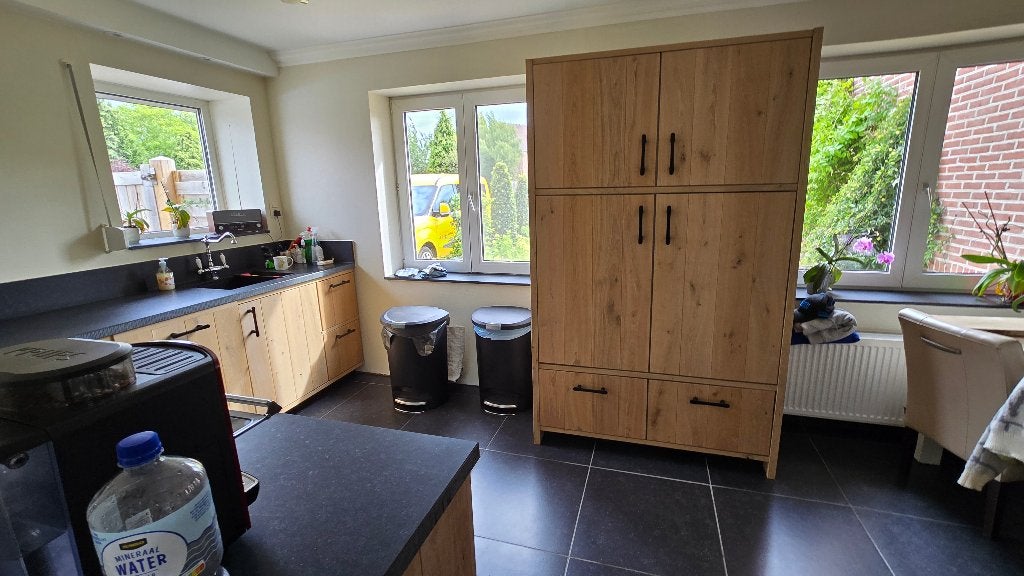 Houten keuken op maat gemaakt, Maison & Meubles, Cuisine | Cuisines complètes, Enlèvement ou Envoi, Neuf, Blanc, Bois