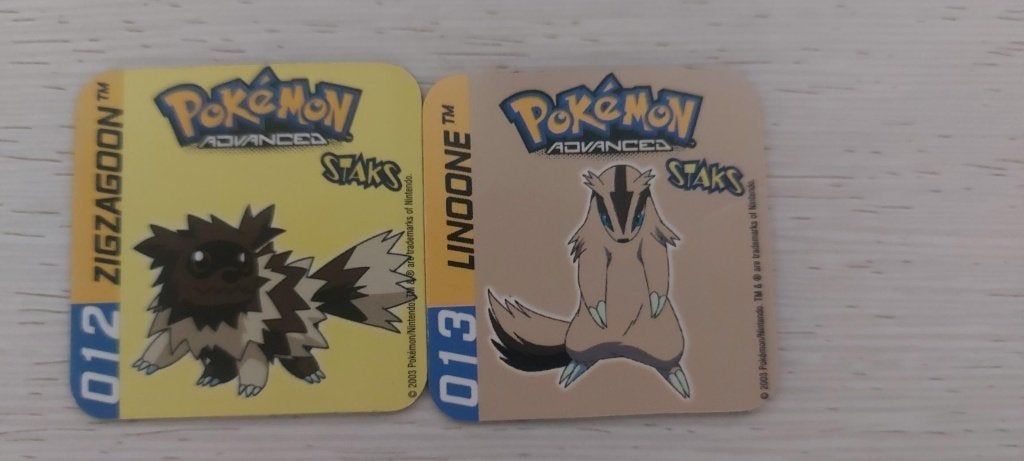 aimants jouets pokemon panini sticks Zigzagoon Linoone, Enlèvement ou Envoi