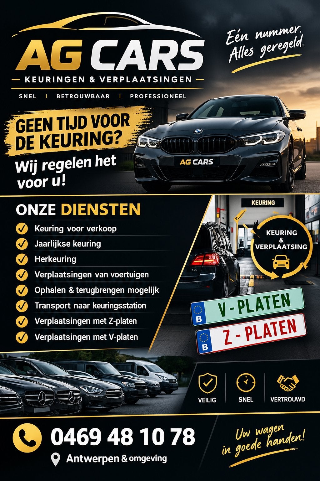 Geen tijd voor keuring of verplaatsing? AG CARS regelt het!, Particulier, Te koop